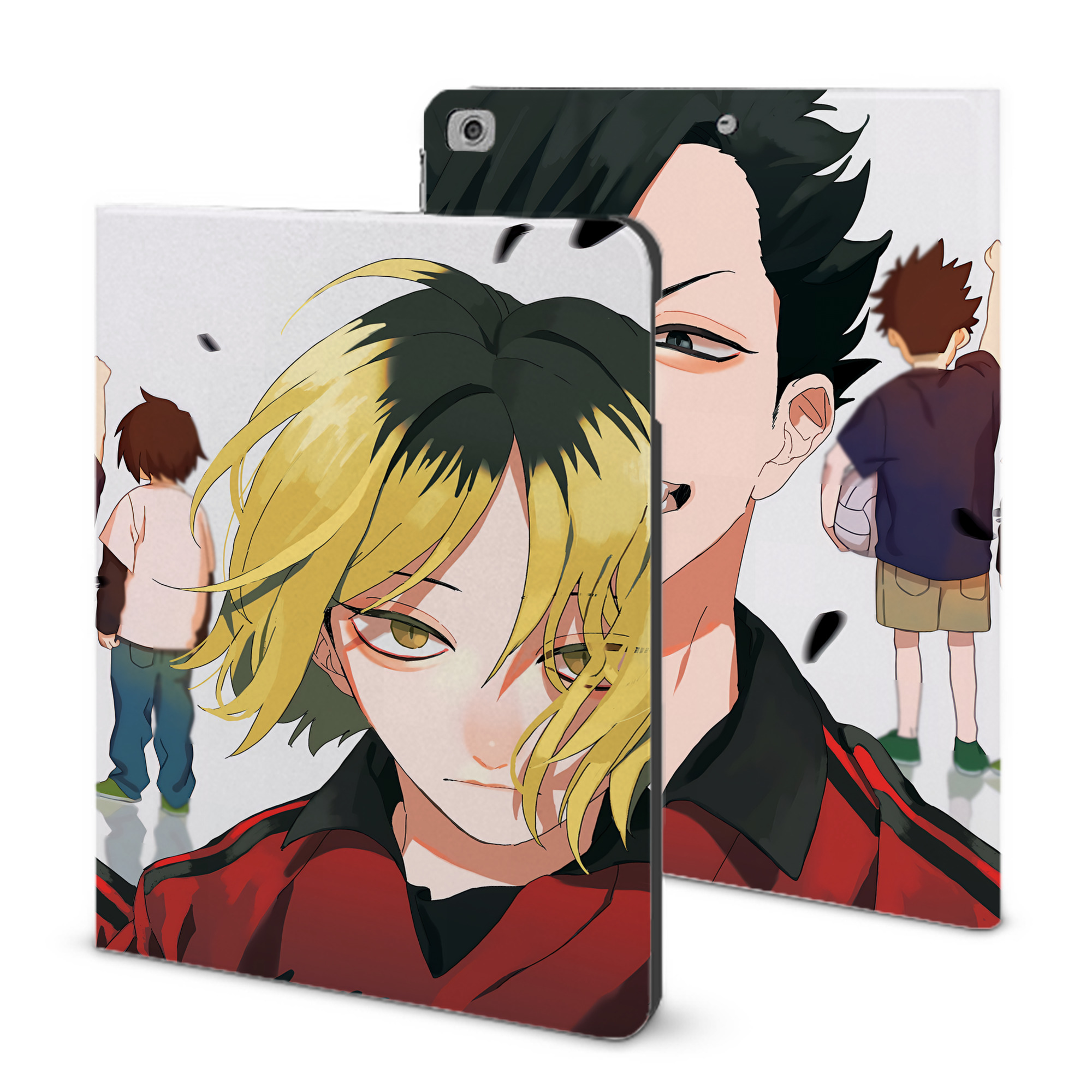 （画像用） ハイキュー!! Haikyu!! IPad ケース ブック型 PUレザー TPU 耐衝撃 軽量 薄型 ペン収納なし 全面保護 IPad 各モデル対応